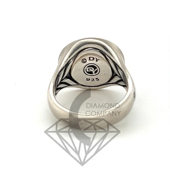 David Yurman PETRVS Lion Tag Coin Signet Men's Ring Size 5 Silver Brand New DY - Picture 10 of 10